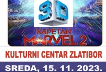 Пројекција филма „Капетан Марвел 2- 3D“ у Културном центру Златибор