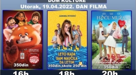Филмски дан у дому културе у Чајетини у уторак 19. априла
