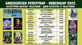 Репертоар за новембар - Дом културе Чајетина